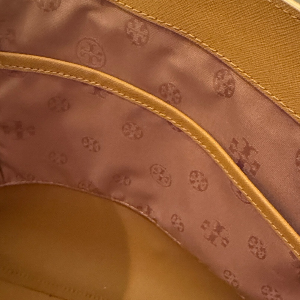 Tory Burch Tan Leather Tote Bag Purse - Picture 7 of 11